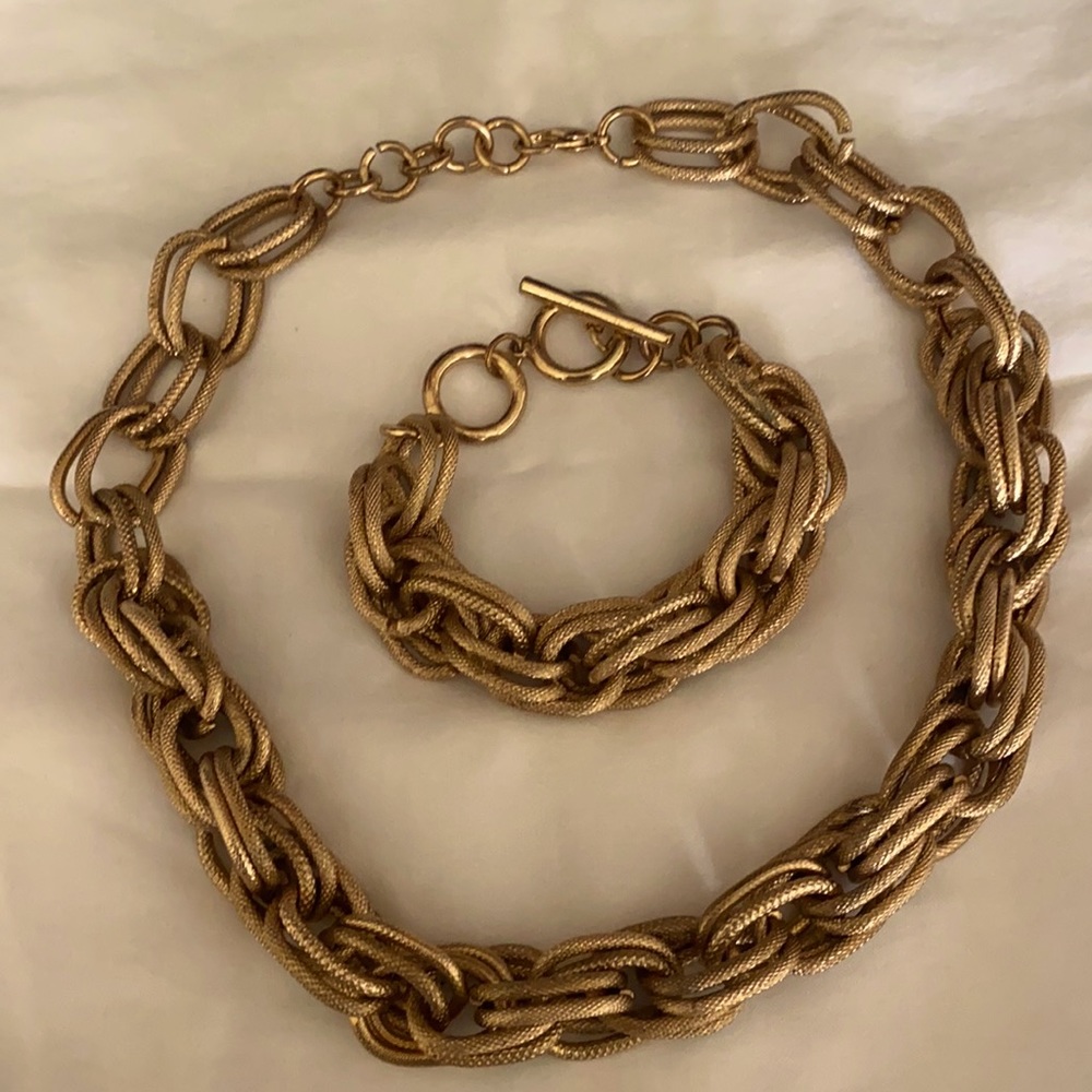 Chunky necklace/bracelet set
